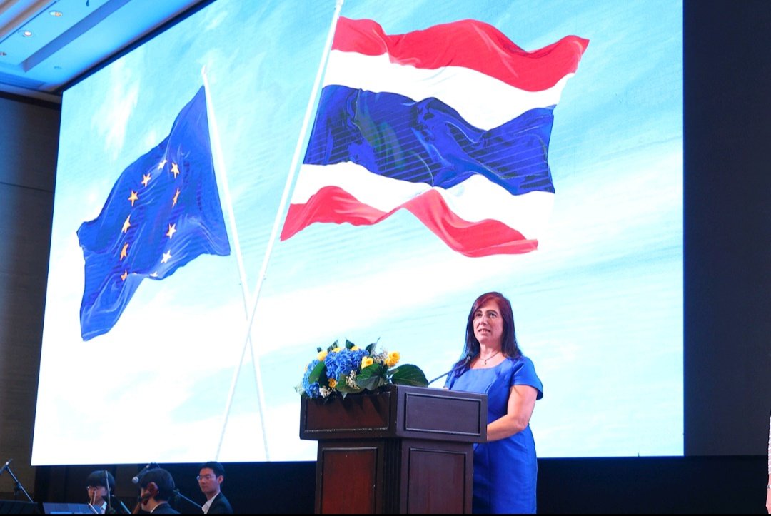 🌍✨ Il volto delle #DonneInDiplomazia
Sara Rezoagli, incaricata d’affari della Delegazione UE in Thailandia, celebra la Giornata dell’Europa a Bangkok, promuovendo dialogo e cooperazione.

#WomenInDiplomacy #DID #EuropeDay #UE #DiplomaziaEuropea