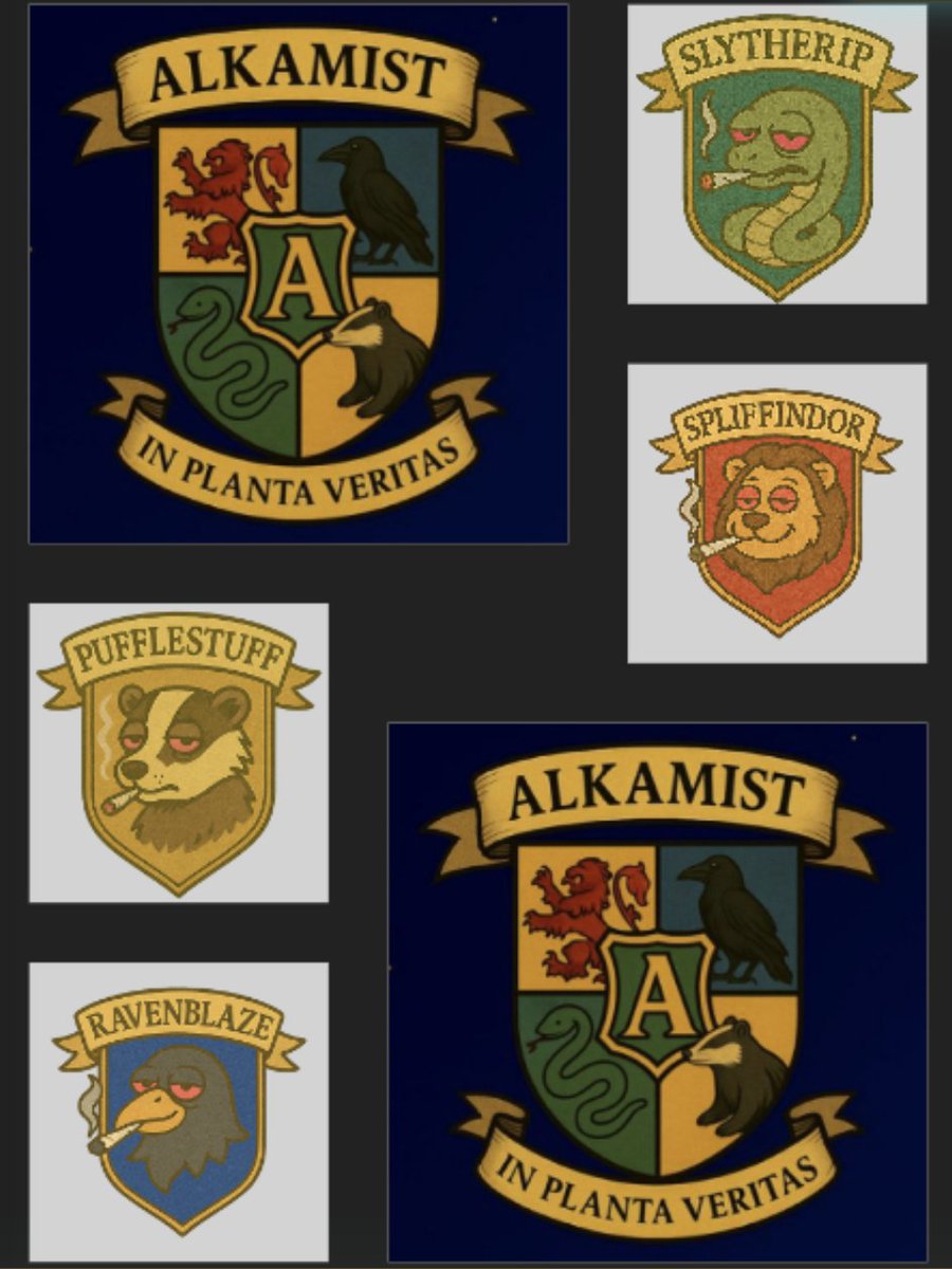 BitBragi's tweet image. or maybe block 101439...🔲

four equal size 3 parcels for each house...🛡️
#slitherip🐍
#spliffindor🦁
#pufflestuff🦝
#ravenblaze🐦‍⬛

two size 5 parcels for #alkamist house battles &amp;amp; quid-dutch field...🧙‍♂️

$mist fever has got me thinking...

what do you think?