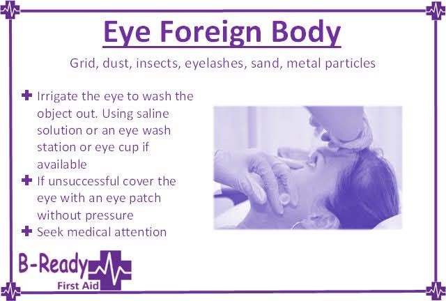 BReadyFirstAid's tweet image. 💜💜💜 Irrigate don't rub or try anything else as it could permanently injure the eye. 💜💜💜

#BReadyfirstaid #eyeinjury #foreignbodyineye
