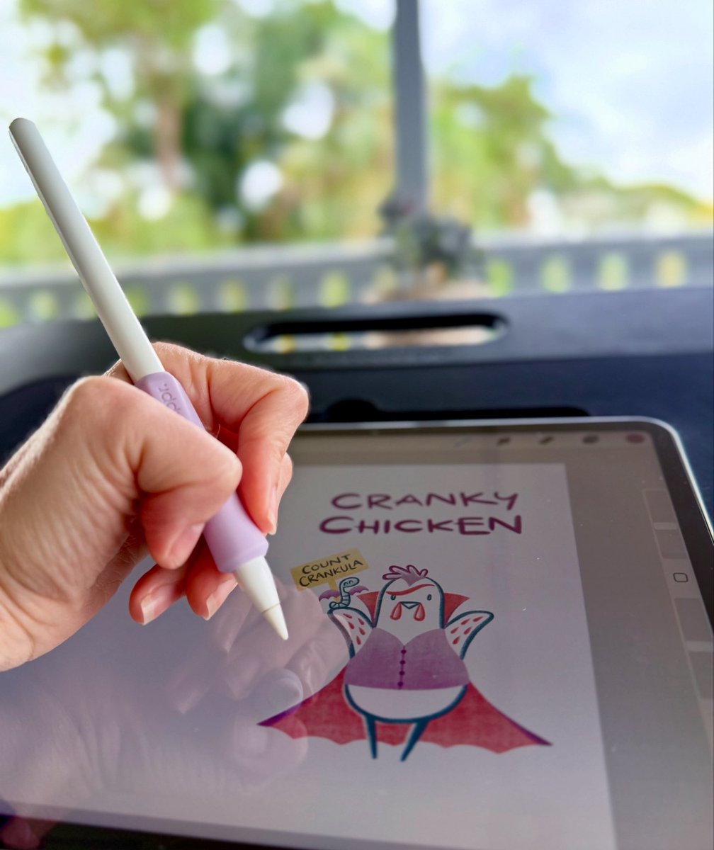 Just finished the 1st final colour page for Cranky Chicken 5! Only 107 pages to go 😅 This book is officially on its way (in bookstores Sept 2026). PS. Let me just stop &amp; celebrate the fact that I can work out on my deck in the middle of winter - Australia really is paradise ☀️