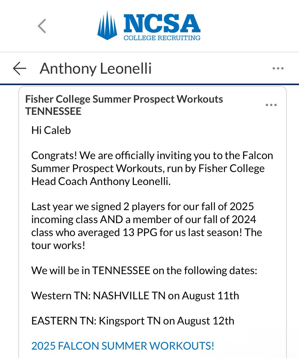 Caleb Breeden (@breeden1_caleb) on Twitter photo Thank you for the invite Coach Leonelli <a href="/CoachLeo_/">Anthony Leonelli</a> <a href="/fisher_mbb/">Fisher College Men's Basketball</a> <a href="/CoalfieldHoops/">Coalfield High Boys Basketball</a> <a href="/CoalfieldStats/">Coalfield Stats and Info</a> Thank you for the invite Coach Leonelli <a href="/CoachLeo_/">Anthony Leonelli</a> <a href="/fisher_mbb/">Fisher College Men's Basketball</a> <a href="/CoalfieldHoops/">Coalfield High Boys Basketball</a> <a href="/CoalfieldStats/">Coalfield Stats and Info</a>