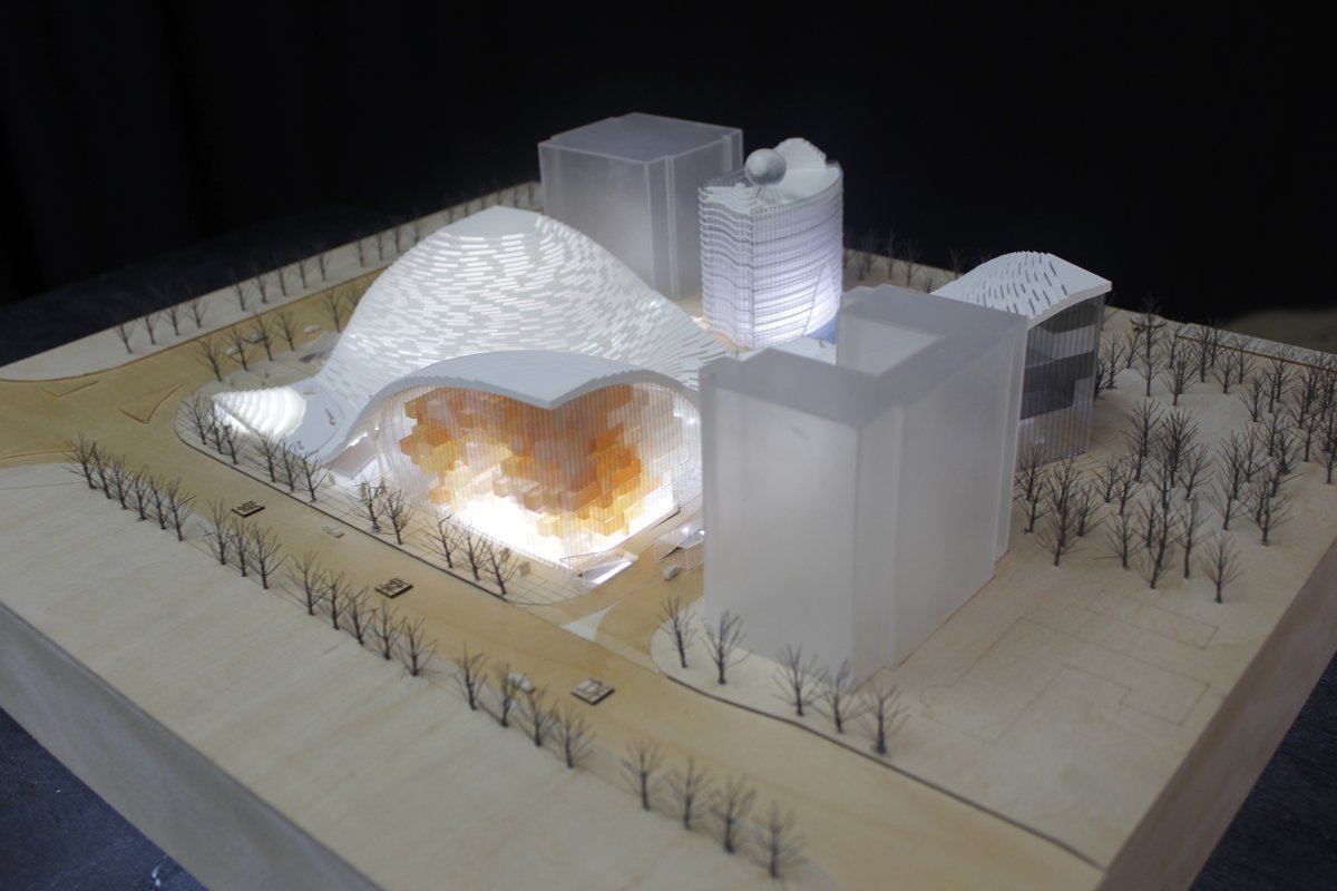 HaruLHAMODEL's tweet image. If you  do not need vegetation, swimming pools, paths, pedestrians, furniture and other details to display your architectural project, you can choose to display it in the form of pictures.#scalemodels #architecturalmodel #retailmodel #architecturemodelmaking #modeler