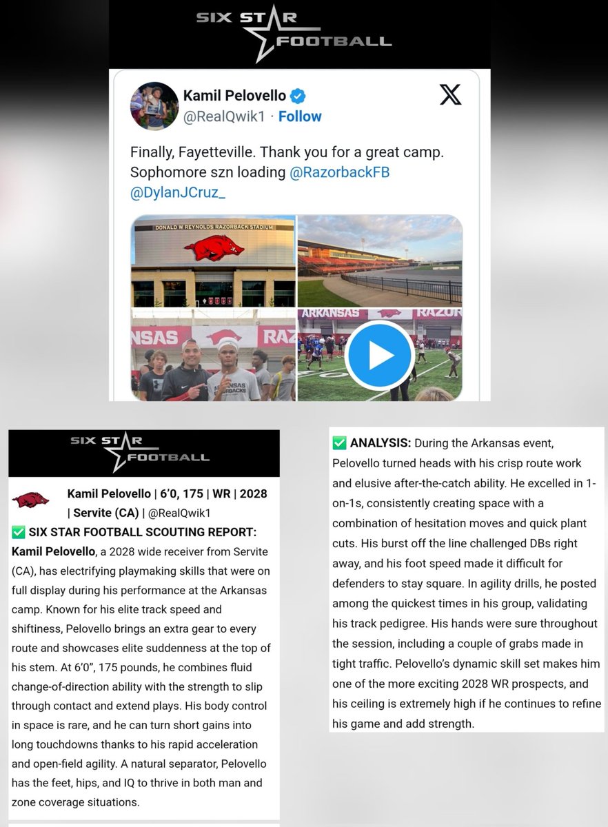 RealQwik1's tweet image. Successful business trip 🏈
@RazorbackFB @OtisKirk23 @Hogville @sixstarfootball @DannyWest247 @RonnieFouch @CoachSamPittman @ArRecruitingGuy @Coach_P_A_T @mikehuntley63  @PGregorian @JReyes_NP @ZReyes_PRZ @JordanJ_