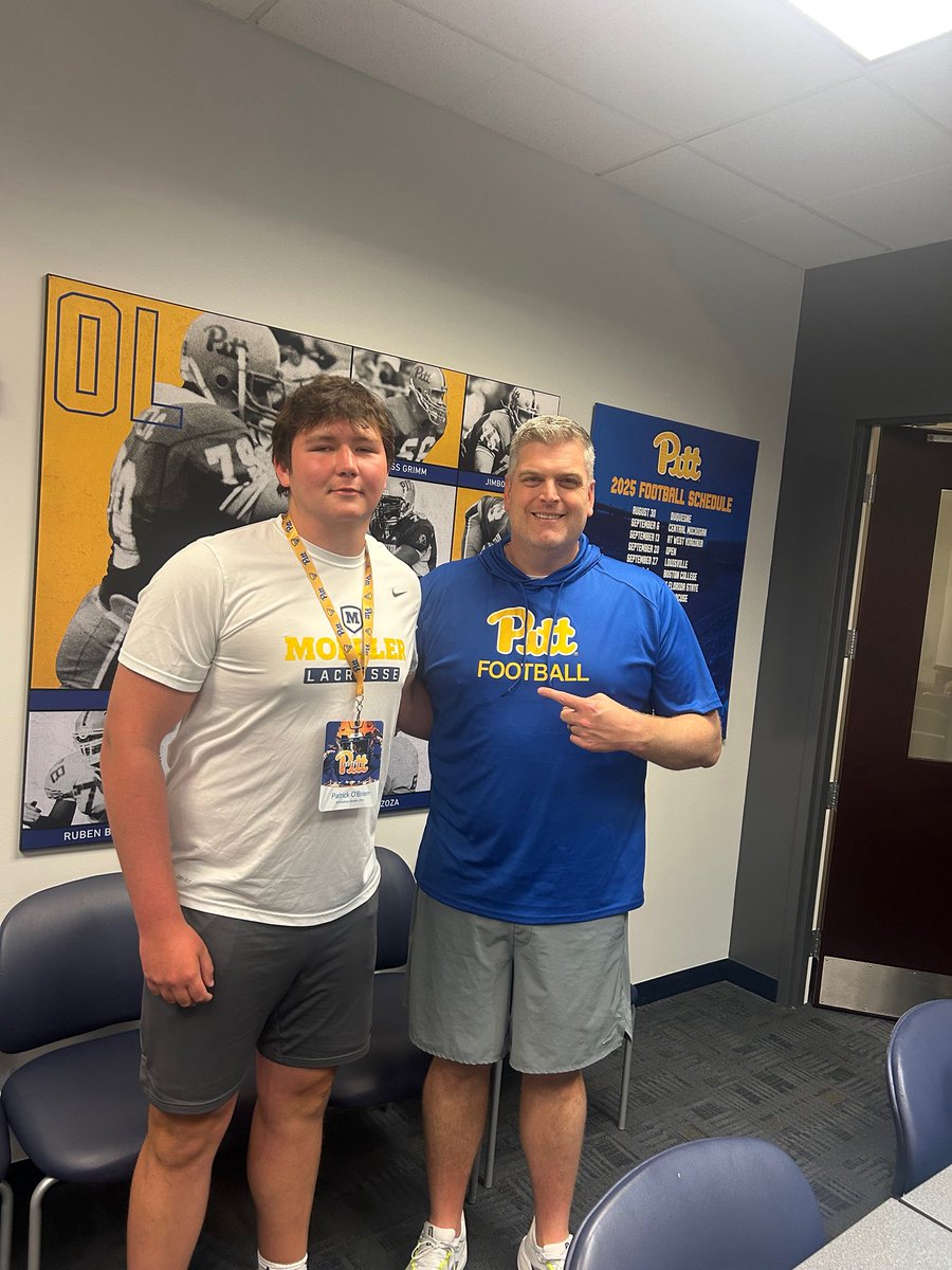 patrickobr_'s tweet image. Had a great time stopping by at Pitt yesterday!! Can’t wait to be back! #H2P
@CoachDarveau @coachdaoust @CoachDuzzPittFB @PittGuru