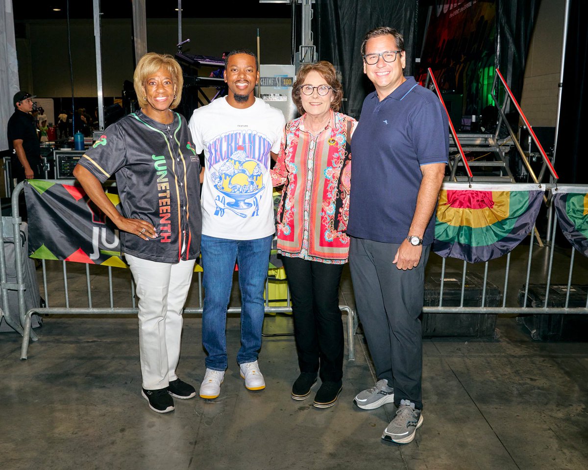 CommishMcCurdy's tweet image. The 24th Annual Juneteenth Festival showed—AGAIN—why we have one of the biggest and best #Juneteenth celebrations in the nation. Thank you to all the vendors, performers, community partners, and everyone who made the World Market the place to be last night!