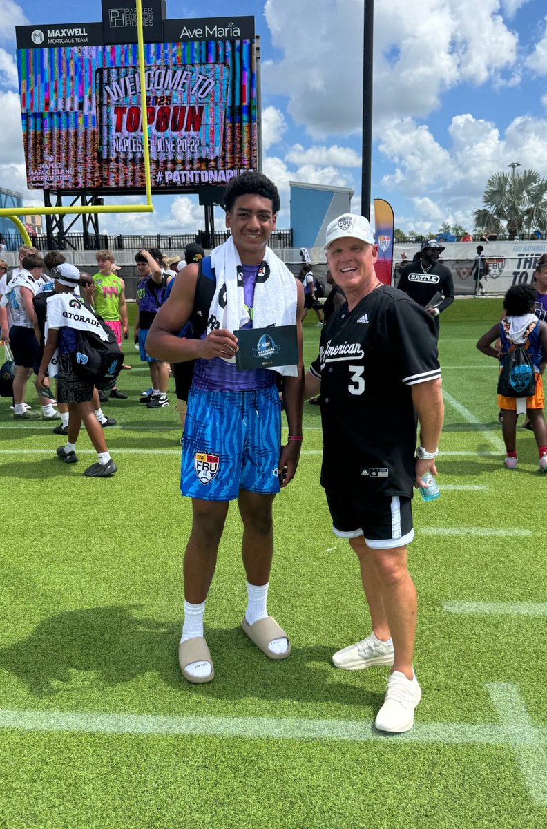 xvinson (@xvinsonqb1_2027) on Twitter photo Had a great time at Top Gun in Naples this weekend! Thanks to <a href="/FBUcamp/">Football University</a> and <a href="/ErikRichardsUSA/">Erik Richards</a> for the Top Gun All Camp Team award and invite to the <a href="/NationalComb1ne/">Navy National Combine</a> at the <a href="/AABonNBC/">Navy All-American Bowl</a> in San Antonio next January! <a href="/wthsfb/">WTHS Blue Devil FB</a> <a href="/247Sports/">247Sports</a> <a href="/On3sports/">On3</a> <a href="/TheUCReport/">Billy Tucker</a> <a href="/EDGYTIM/">Timothy “EDGYTIM” OHalloran</a> <a href="/QBHitList/">QBHitList.com</a> Had a great time at Top Gun in Naples this weekend! Thanks to <a href="/FBUcamp/">Football University</a> and <a href="/ErikRichardsUSA/">Erik Richards</a> for the Top Gun All Camp Team award and invite to the <a href="/NationalComb1ne/">Navy National Combine</a> at the <a href="/AABonNBC/">Navy All-American Bowl</a> in San Antonio next January! <a href="/wthsfb/">WTHS Blue Devil FB</a> <a href="/247Sports/">247Sports</a> <a href="/On3sports/">On3</a> <a href="/TheUCReport/">Billy Tucker</a> <a href="/EDGYTIM/">Timothy “EDGYTIM” OHalloran</a> <a href="/QBHitList/">QBHitList.com</a>