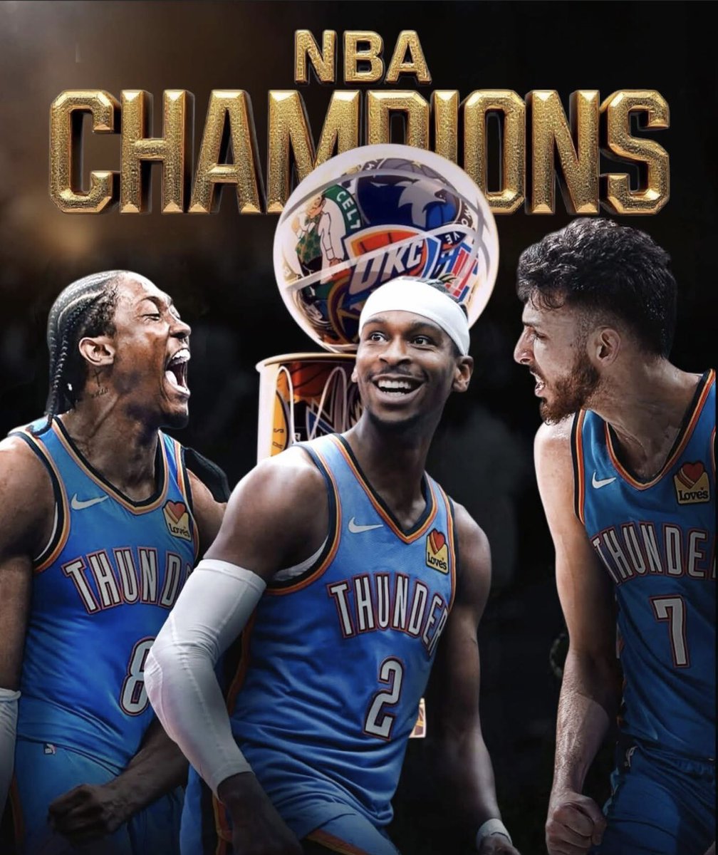 CONGRATS TO OKC THUNDER🏀🔥
YOUR 2025 NBA CHAMPIONS🏆🎊