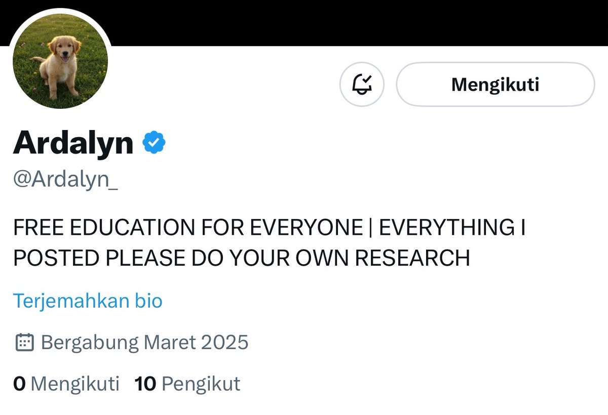 NovGtc's tweet photo. @Ardalyn_ Penasaran dengan pengikut Bu dok kok tinggal 10 ya? https://t.co/Bi5UcrPvhz