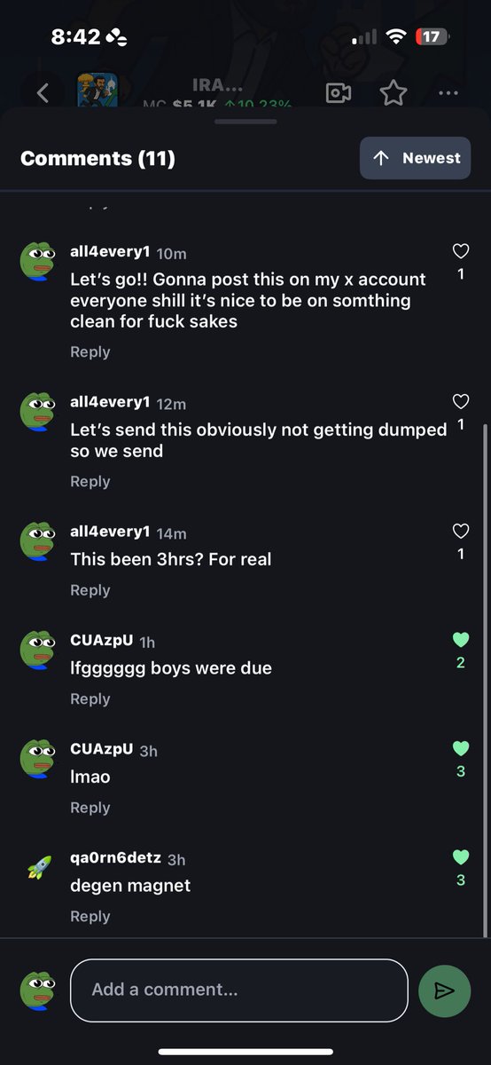 They thought $IRANCHRT was another rug…
3 hours later, chat’s still cookin, chart vertical, and the team ain’t touched a coin.

🚀 degen magnet
💣 no sell walls
🔒 dev wallet still locked

You’re early.

pump.fun/coin/AxPiBjquZ…

#IRANCHRT #Solana #PumpFun #meme