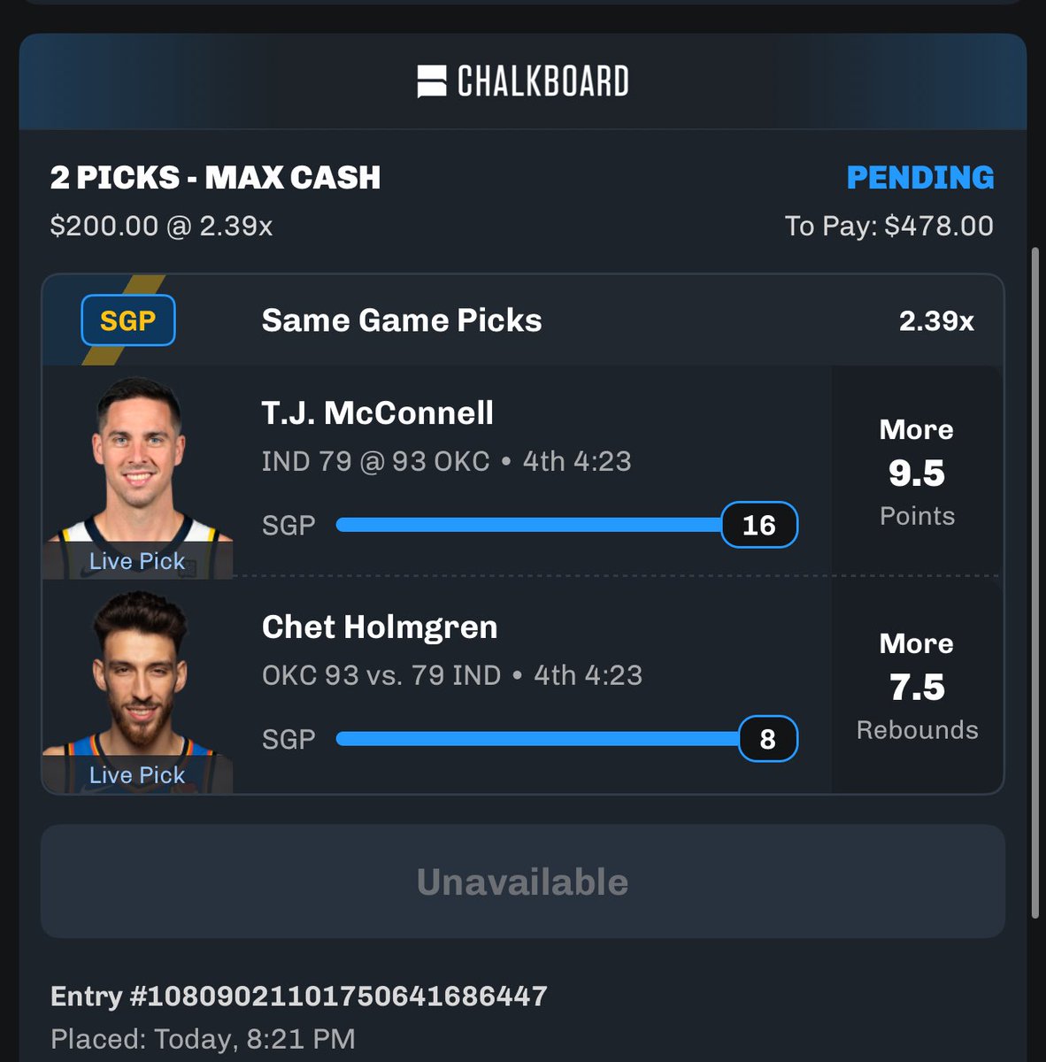 CASH BOTH LIVE BETS‼️‼️

Code BANESQUAD if you download the chalkboard dfs app