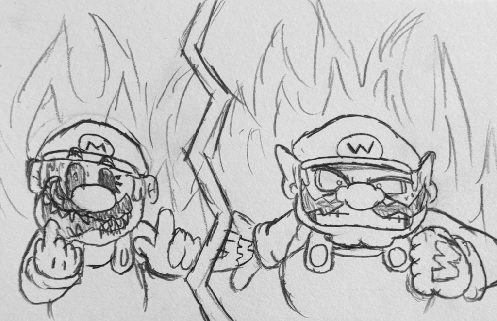 JaysonVazq2053's tweet image. “What’s the matter Brandon, afraid of a little Fire?”
Also includes: Mario (obituary sketch) + 2017MXs “true emotions “ + 2017MX transformation into a Chain Chomp.
#SuperMarioExe #marioexe #soniclegacyobituary #2017MX #SuperMarioOdyssey #art
Mario.exe owned by @ZER0X101