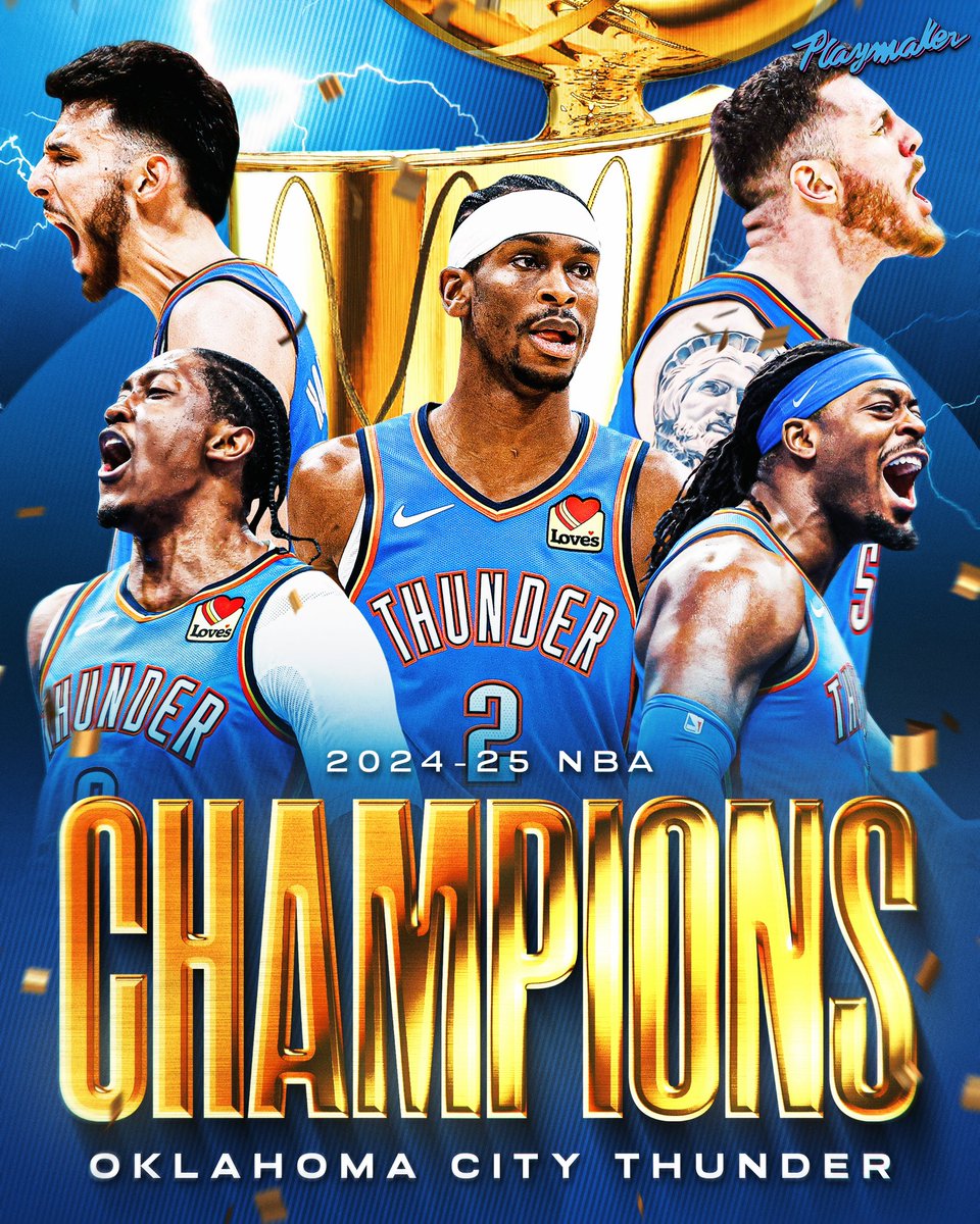 THE OKLAHOMA CITY THUNDER WIN THEIR FIRST CHAMPIONSHIP IN FRANCHISE HISTORY 🏆⚡️