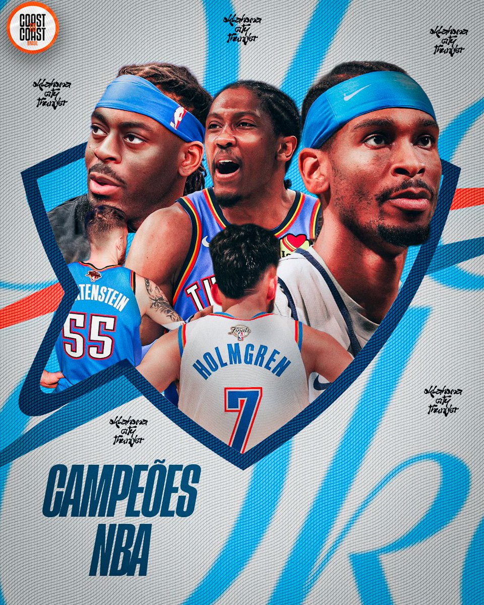 brasilcoast2's tweet photo. 🚨⚡️ACONTECEU A HISTÓRIA⚡️🚨

O OKLAHOMA CITY THUNDER É CAMPEÃO DA NBA PELA 1ª VEZ NA HISTÓRIA DO TIME.

O ÚNICO TIME NO SÉCULO 21 INTEIRO COM 84 VITÓRIAS + CAMPEONATO NUMA ÚNICA TEMPORADA.

ALGO QUE SÓ FOI FEITO PELO BULLS DE JORDAN, O THUNDER DE SHAI, CHET E J-DUB REPETIRAM! https://t.co/I42kznYmBc