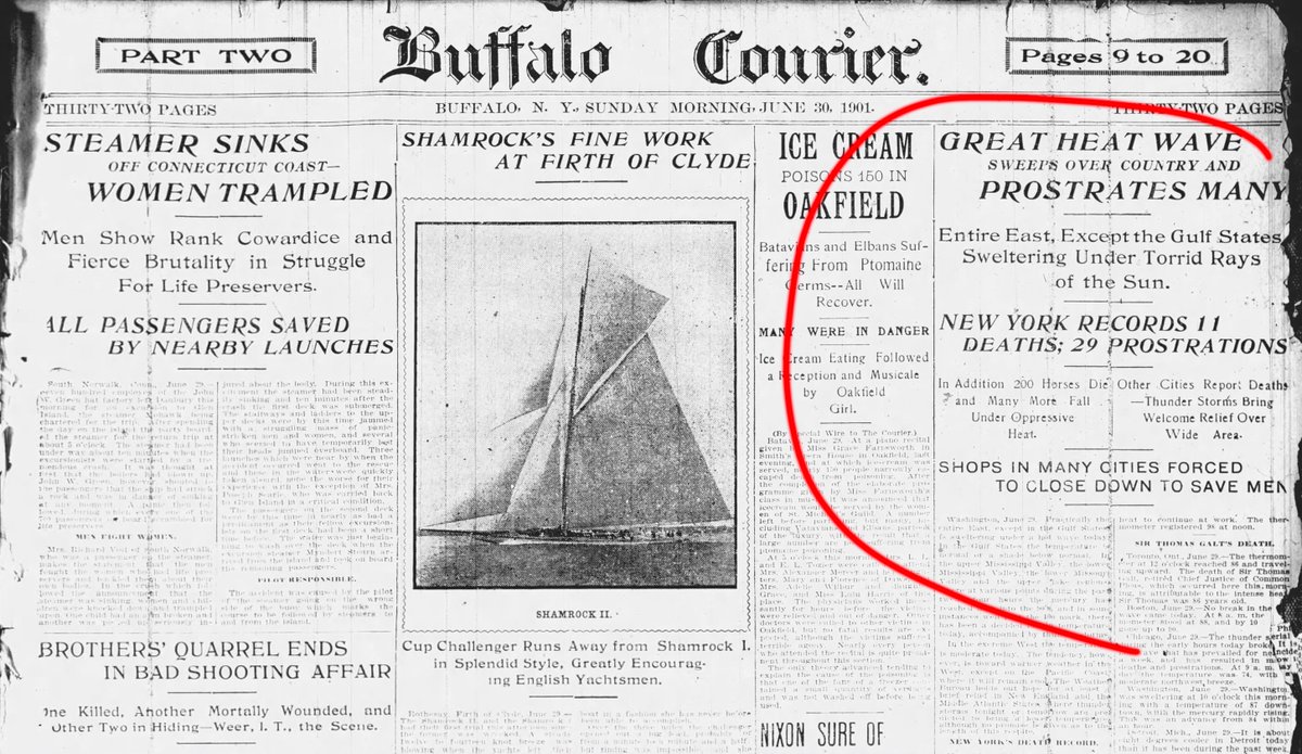 Ahead of this week's heat wave, here's another from June 1901 -- 124 years ago. June heat waves are not new.