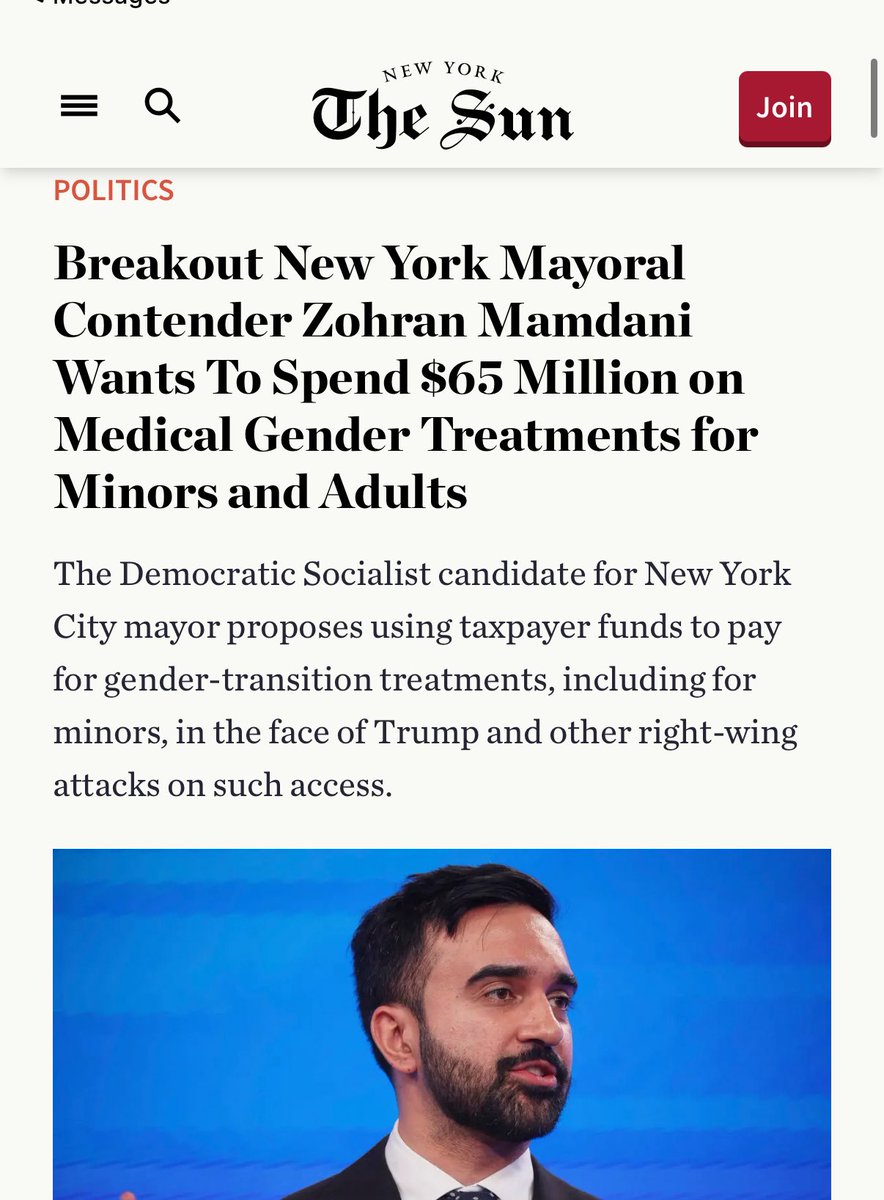 benryanwriter's tweet image. NEWS: Breakout New York Mayoral Contender Zohran Mamdani Wants To Spend $65 Million on Medical Gender Treatments for Minors and Adults

🧵⬇️⬇️ I report for @NewYorkSun: The Democratic Socialist candidate for New York City mayor proposes using taxpayer funds to pay for