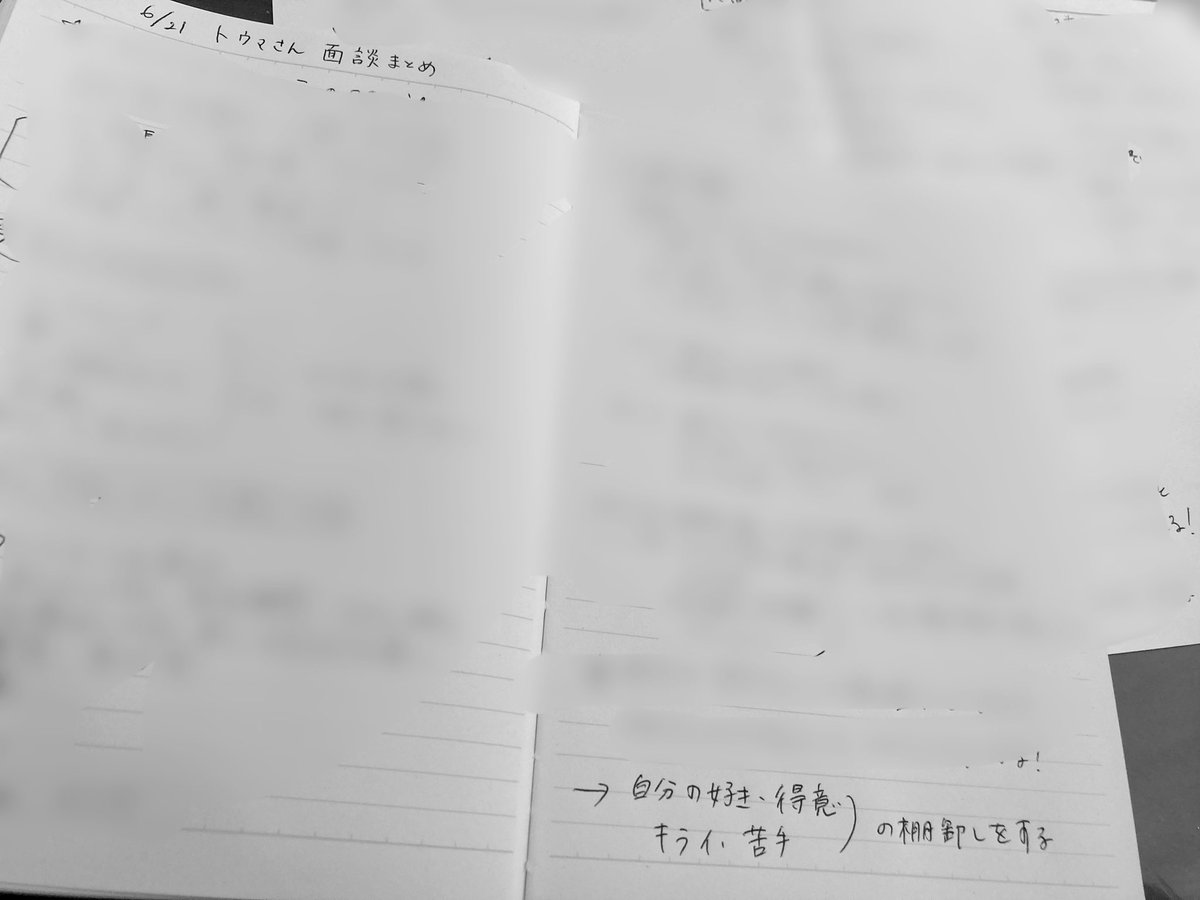 トウマさんにたくさん貴重なお話を聞かせてもらったから、忘れないようにノートにまとめてるなう✍️

文字にしてみると、頭の中が整理されてきて、アレしたい！コレもやってみたい！ってのがどんどん湧いてくるww