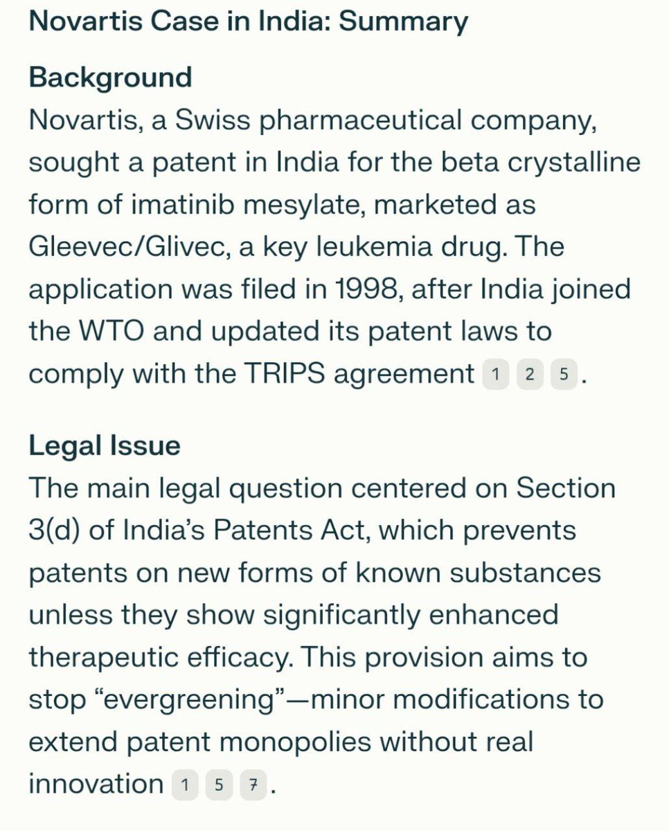 _upsc_focus's tweet photo. #IR #IPR #EU #NovartisCase #Section3(d) #IPA #Patents #Evergreening #UPSC https://t.co/AzfaauFr5t