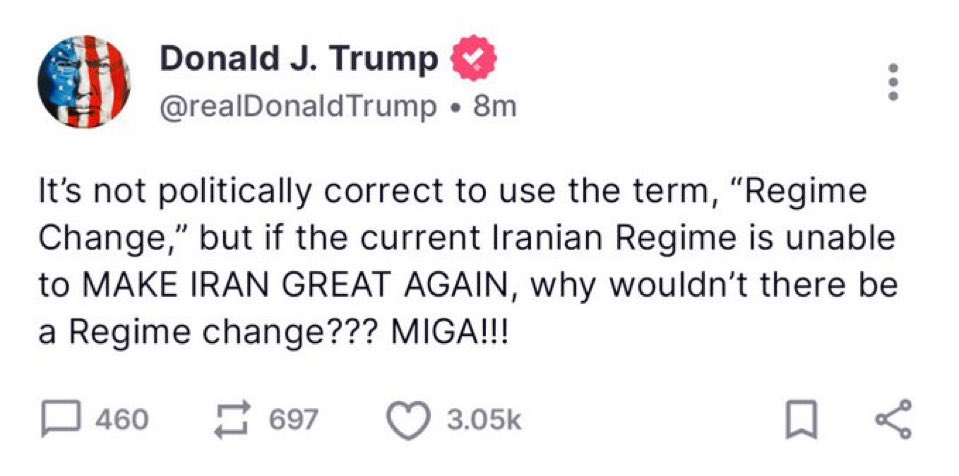 itsshahidAnsari's tweet photo. MIGA
MAKE IRAN GREAT AGAIN 🇮🇷
#MIGA #MIGAwithPahlavi #MIGAIranGreatAgain https://t.co/Icm5v0Zj3h