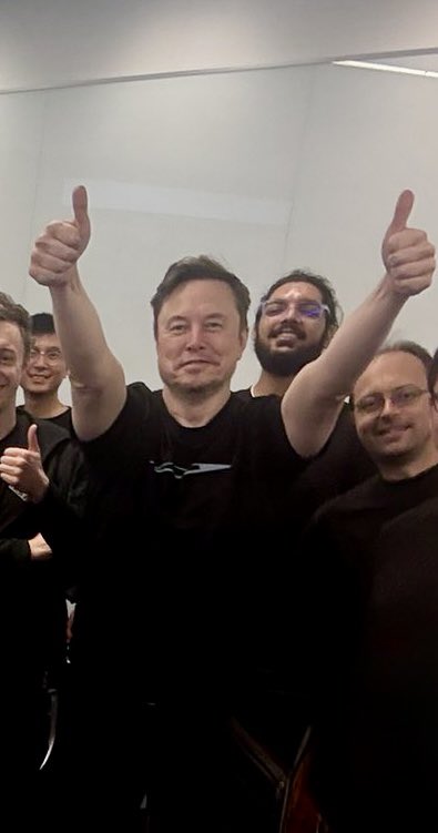 Elon Musk looks truly happy to be back on his Main Quest - building technology. 🚀🚗🤖