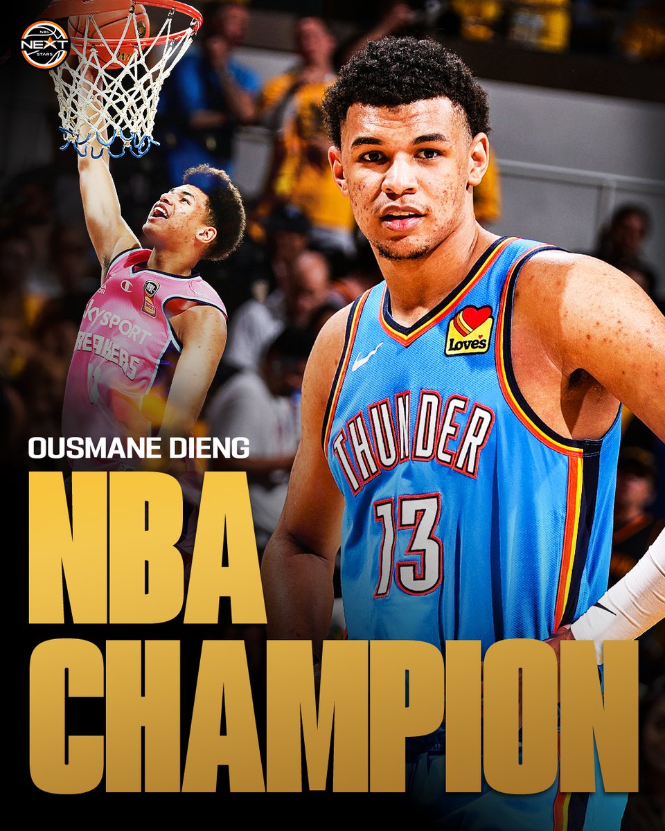 OUSMANE IS AN NBA CHAMP 🏆

Former <a href="/NZBreakers/">BNZ Breakers</a> Ousmane Dieng has become the first ever NBL Next Star to win an NBA Championship 👏