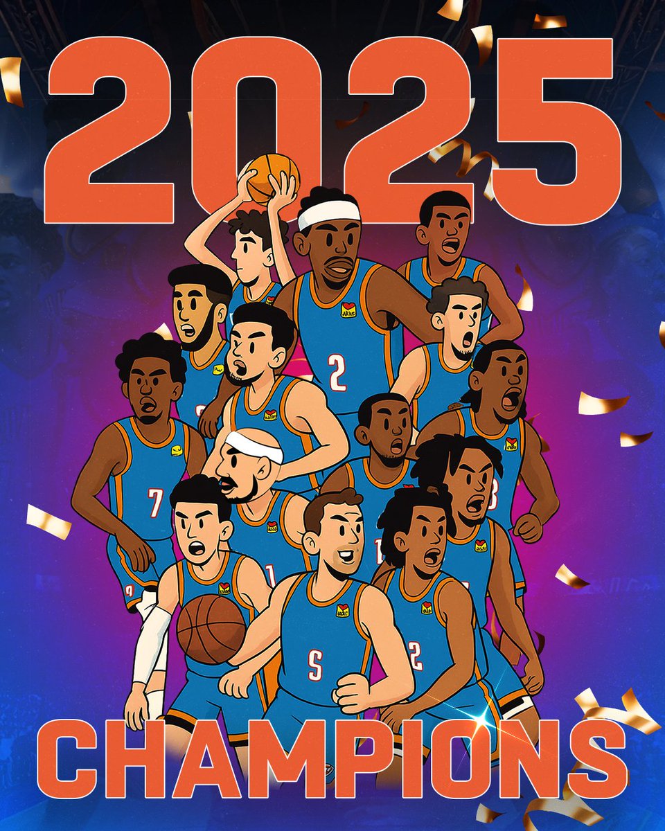 Congratulations, OKC! 2025 SERIES CHAMPS!
Dikit ang laban from start to finish, pero kayo ang nagpakita ng tibay, tapang, at astig moves!

#SamaSamaSaArena #AstigSaSports