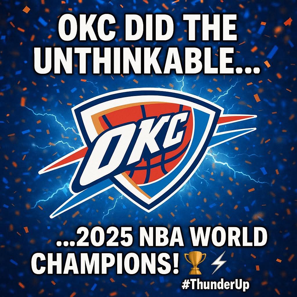 "The Heartthrob" Phillip Barnard (@heartthrobpb) on Twitter photo The best team in the NBA from Day ONE to Game 7.
And now we celebrate!!!
<a href="/okcthunder/">OKC THUNDER</a> -- #NBA CHAMPIONS!
#ThunderUp The best team in the NBA from Day ONE to Game 7.
And now we celebrate!!!
<a href="/okcthunder/">OKC THUNDER</a> -- #NBA CHAMPIONS!
#ThunderUp