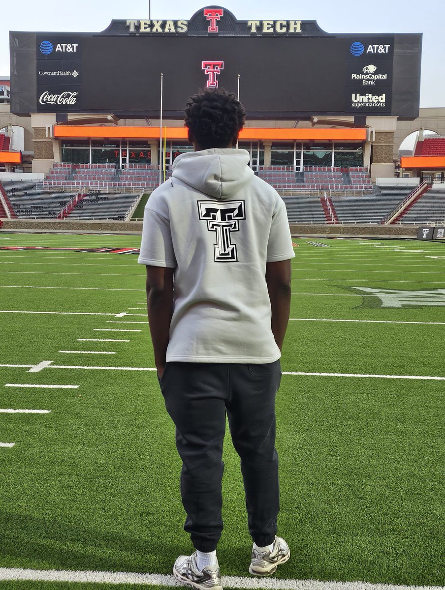 Kaden B. McCarty 🇳🇬 (@5star_kaden) on Twitter photo Thank you <a href="/TexasTechFB/">Texas Tech Football</a> for the amazing weekend!! I really appreciate all the hospitality, geniality and support being shown. Can’t wait to get back on campus very soon!!! #WreckEm🌵 #RedRaiders <a href="/JoeyMcGuireTTU/">Joey McGuire 🌵</a> <a href="/CoachAhYou/">C.j. Ah You</a> <a href="/ShielWood/">Shiel Wood</a> <a href="/CoachZFitch/">Zarnell Fitch</a> <a href="/jkbtjc_53/">James Blanchard 🌵</a>
<a href="/RedRaiderSports/">RedRaiderSports.com</a> Thank you <a href="/TexasTechFB/">Texas Tech Football</a> for the amazing weekend!! I really appreciate all the hospitality, geniality and support being shown. Can’t wait to get back on campus very soon!!! #WreckEm🌵 #RedRaiders <a href="/JoeyMcGuireTTU/">Joey McGuire 🌵</a> <a href="/CoachAhYou/">C.j. Ah You</a> <a href="/ShielWood/">Shiel Wood</a> <a href="/CoachZFitch/">Zarnell Fitch</a> <a href="/jkbtjc_53/">James Blanchard 🌵</a>
<a href="/RedRaiderSports/">RedRaiderSports.com</a>