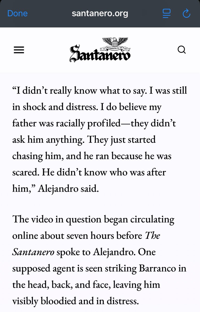 NEW: Alejandro Barranco says his father was scared because he saw people running at him, so he took off running too, and was then tackled and beaten by DHS officers.

He also says his father was already in the process of getting a green card and had been paying taxes every year.