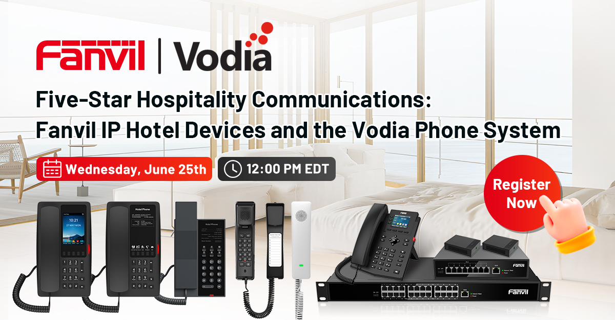 📅Don’t Miss Out!

Discover how to elevate your hotel’s communication system with the power of #Fanvil IP hotel devices and the #Vodia Phone System.

🗓️Date: Wednesday, June 25th
🕛Time: 12:00 PM EDT

👉 Secure your spot now:
lnkd.in/gNmTthwC

#Fanvil #Vodia #CoWebinar #NA