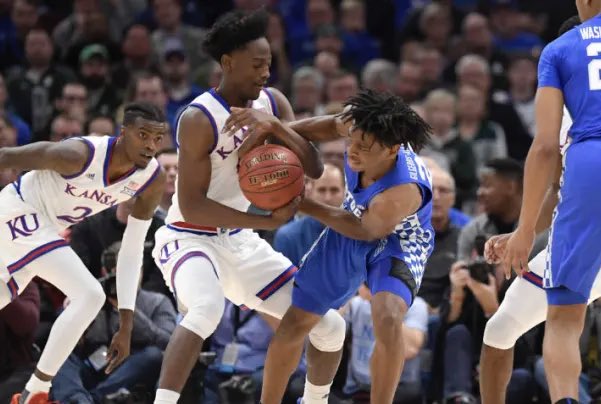Freshman Marcus Garrett held ‘MVP’ SGA to: 

3-7 FG👎
6 Turnovers🤮
 
Best defender in Kansas history.