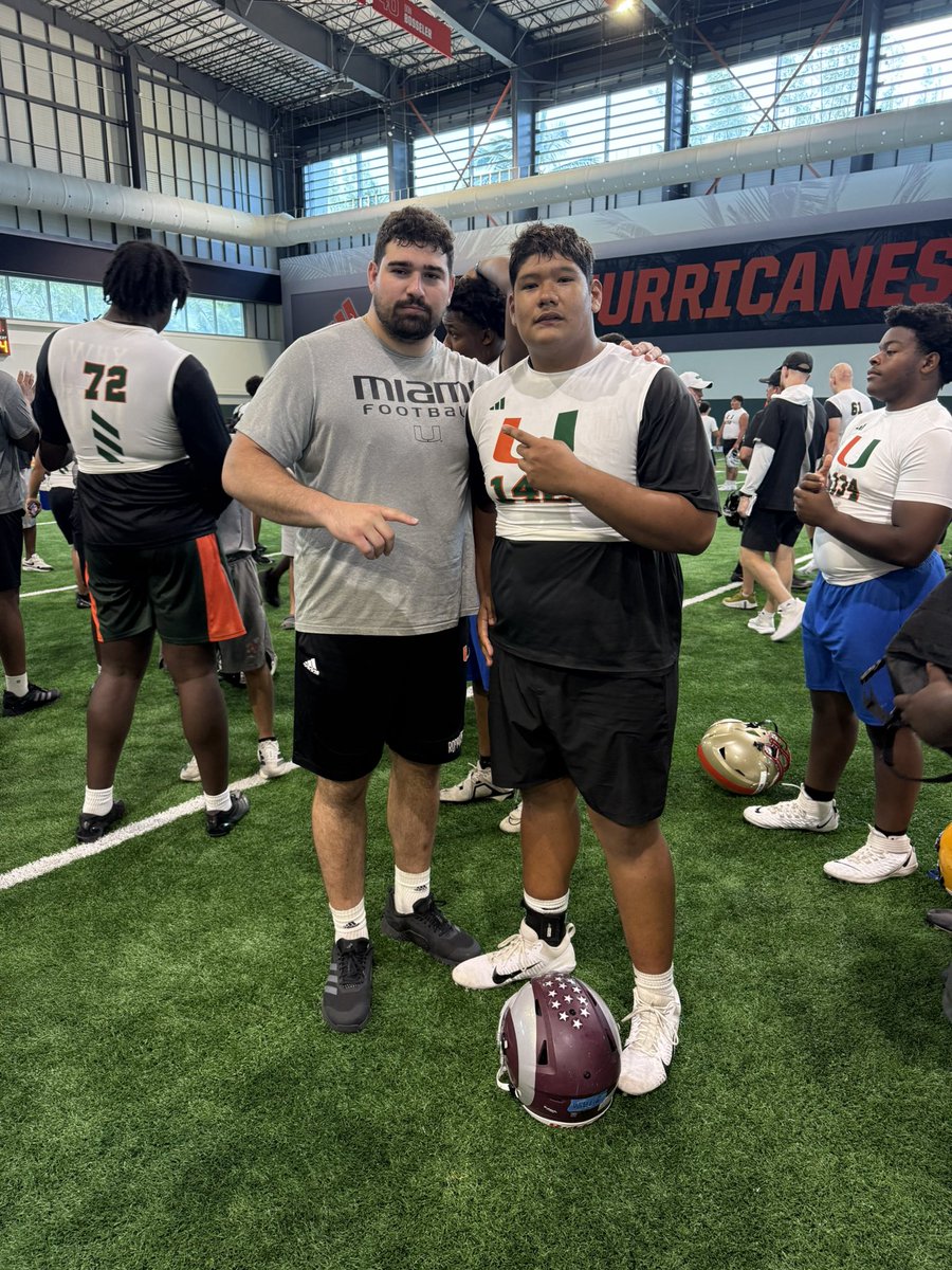 manuel_r5353's tweet photo. Great day today @CanesFootball OL/DL Camp. Able to get some work in and work on my craft and learn from the coaching staff @RamsRhsFootball @BrodyWiseman @RRamsRecruiting @1ramsfootball @CoachMirabal @dsbg_ryan @coach_cristobal @coachTDodd @Andy_Villamarzo https://t.co/DBfJksd8oT
