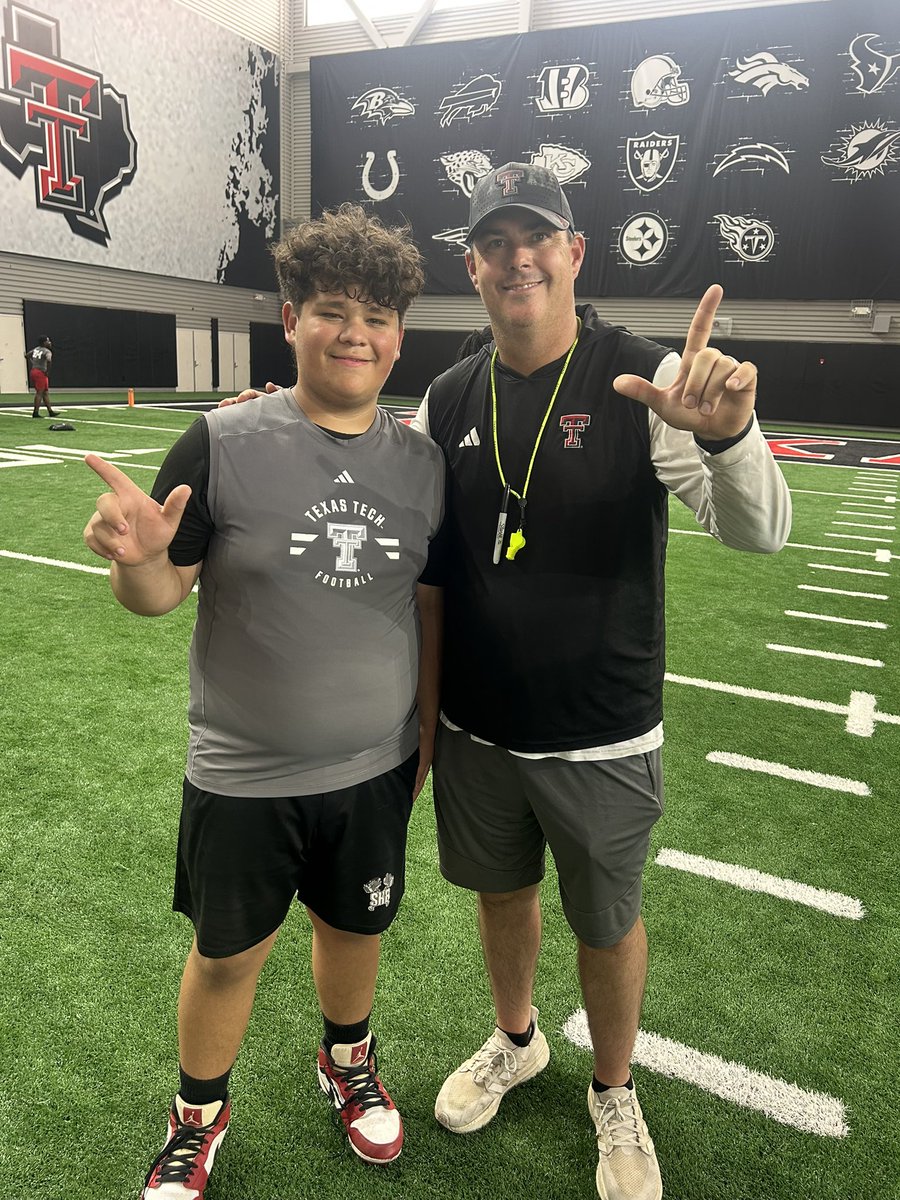 Kolby Brumley (@kolby_brumley) on Twitter photo Another great camp today at <a href="/TexasTechFB/">Texas Tech Football</a> Thank you <a href="/JoeyMcGuireTTU/">Joey McGuire 🌵</a> and <a href="/ClayMcGuireTTU/">Clay McGuire</a> for the coaching today!
#AGTG Another great camp today at <a href="/TexasTechFB/">Texas Tech Football</a> Thank you <a href="/JoeyMcGuireTTU/">Joey McGuire 🌵</a> and <a href="/ClayMcGuireTTU/">Clay McGuire</a> for the coaching today!
#AGTG