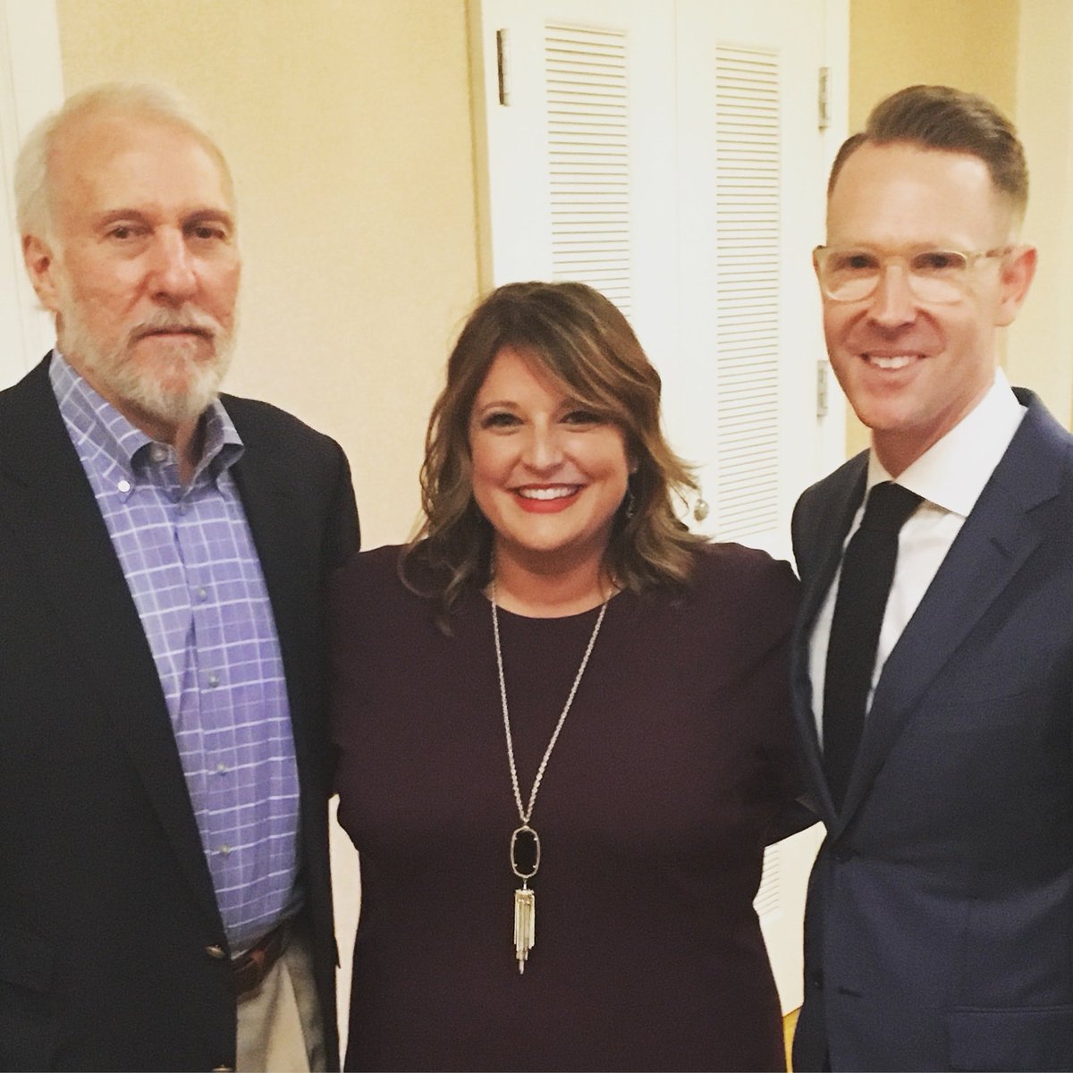 Back in 2016, I had the honor of surprising Sam Presti with an appearance from his mentor, THE Coach Pop! I bet Pop is super hyped, or as hyped as he could possibly be, for Sam and the <a href="/okcthunder/">OKC THUNDER</a>! 
<a href="/spurs/">San Antonio Spurs</a> #ThunderUp