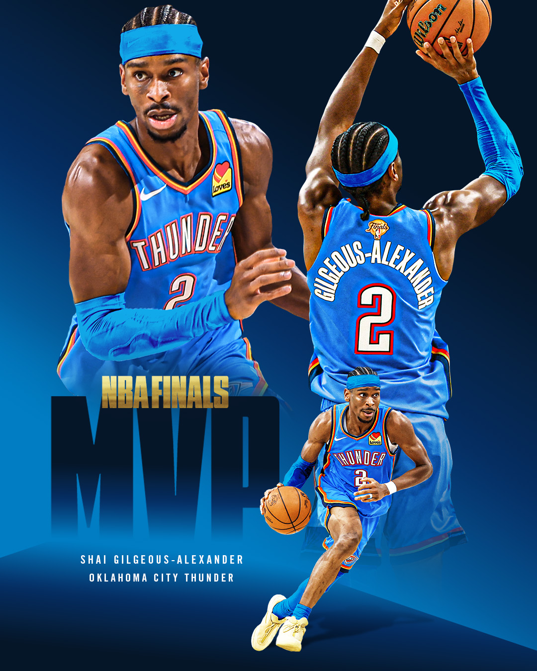 ウェア OKC SGA AU Finals GmaeJersey M Shai Gilgeous-Alexander MVP OKC Thunder Basketball 2025 NBA