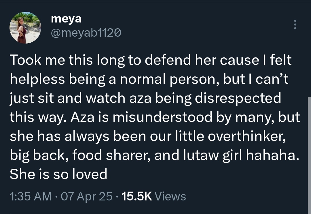 aintreigo's tweet image. Az Martinez is not the bad bitch/ bad person that y’all are making her out to be.

Here&apos;s the thread from the people she met/interact personally: 

First proof from her Cebu friend: