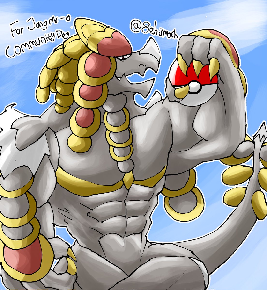 Here Kommo-O for Jangmo-o Community Days 2 days ago. I got 17 Shiny 😇

He my favourite pokemon!

#Kommo #Pokemon