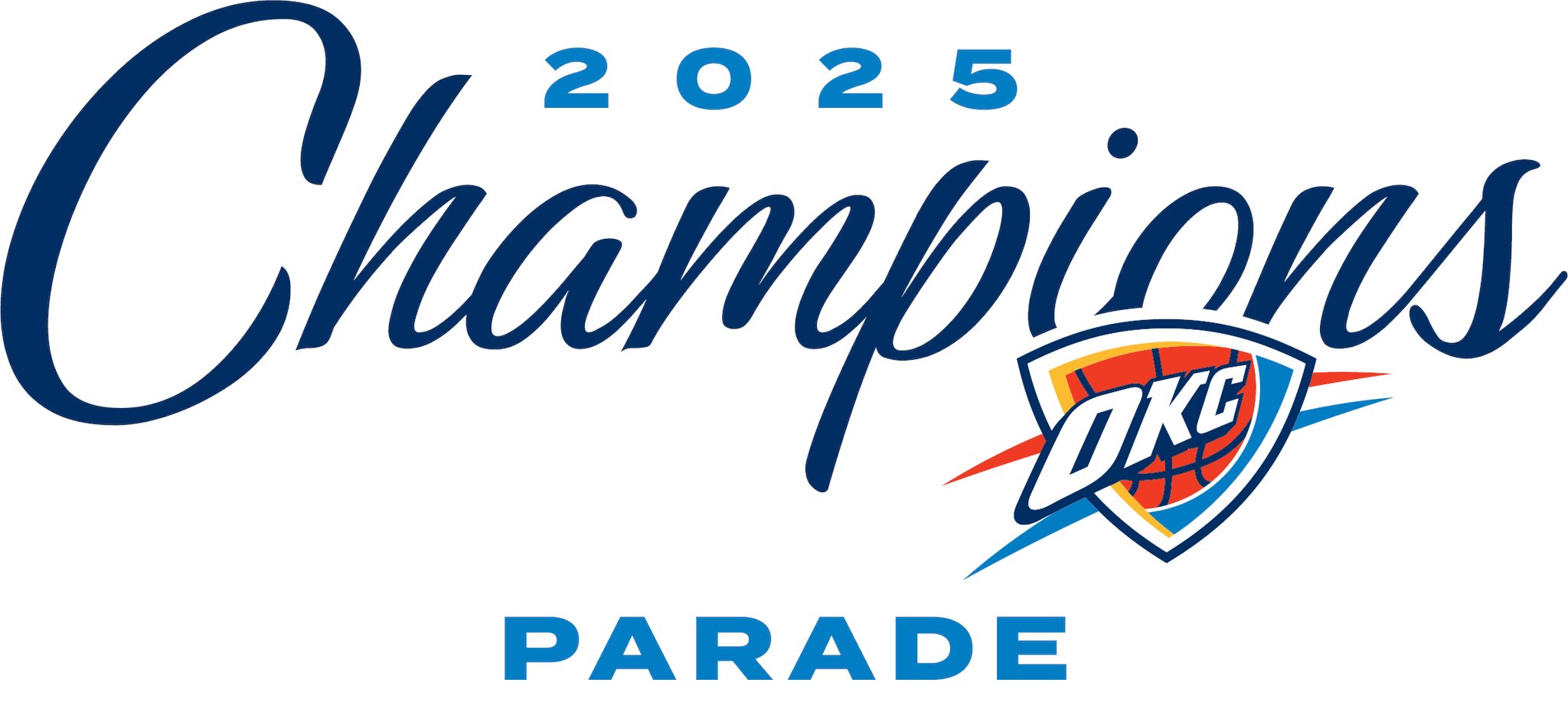 City of OKC on X: "Who's ready to celebrate this team?? Thunder Nation is  invited to the 2025 Champions Parade in downtown Oklahoma City, starting at  10:30 a.m. Tuesday. Check out the