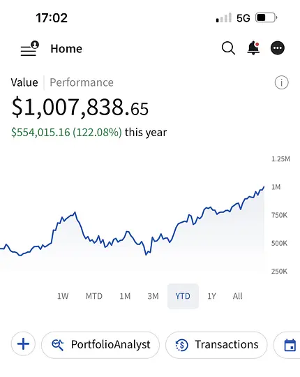 $ASTS $PLTR $RKLB Officially a millionaire 🚀🚀🚀