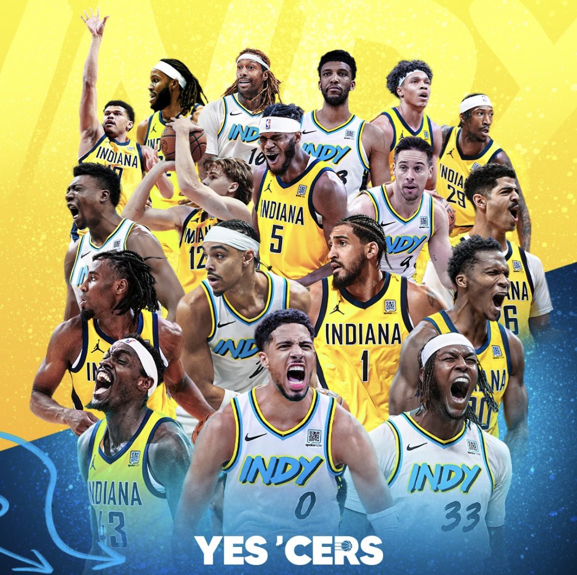 Haliburton.
Siakam.
Turner.
Nembhard.
McConnell.
Toppin.
Mathurin.
Sheppard.
Walker.
Bryant.
Bradley.
Jackson.
Furphy.
Johnson.
Jackson.
Freeman.
Wiseman.
Brown.
Dennis.
Okafor.
Newton.

Pour cette magnifique saison, on vous dit MERCI ! 💛💙

#YesCers