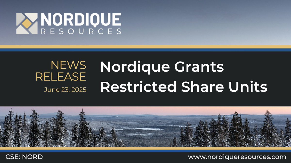 NORD_resources's tweet photo. 📣 NEWS // Nordique Grants Restricted Share Units

🔗 Learn more: https://t.co/vlsSAJQsFF

#Gold #Exploration #JuniorMining #NORD #NordiqueResources $NORD https://t.co/16FXrViCTK