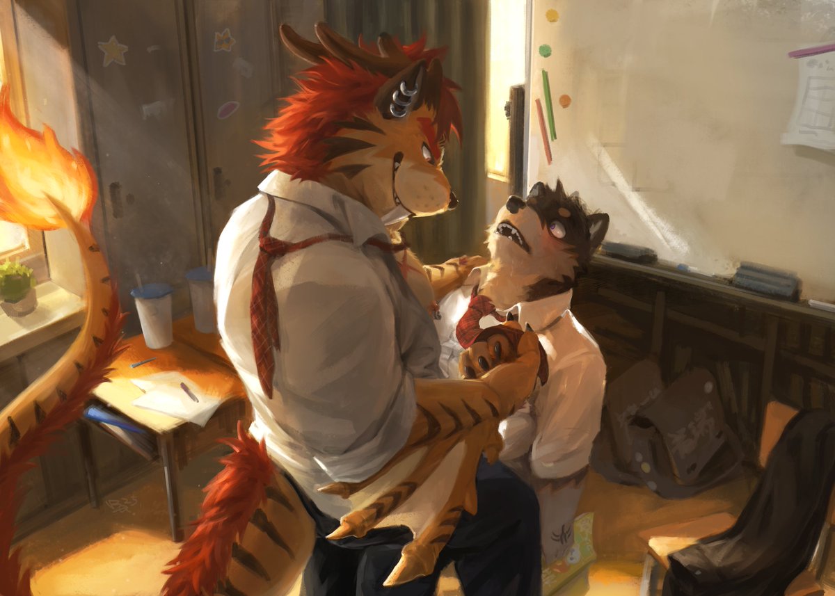 Senpai's after-school guidance
(commission for <a href="/RJToranosuke/">龍神 虎之介</a> <a href="/ShibaTR_/">柴虎TR ShibaTR 3.0進化：宇宙星柴</a> 
)