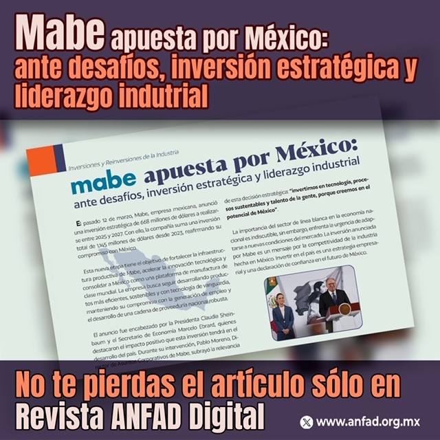 En la sección Inversiones y Reinversiones de la Industria no te pierdas "Mabe apuesta por México: ante desafíos, inversión estratégica y liderazgo industrial".  <a href="/Mabe/">mabe</a> 
 bit.ly/4mnmEks
 #Industria
 #Inversión
 #Economia