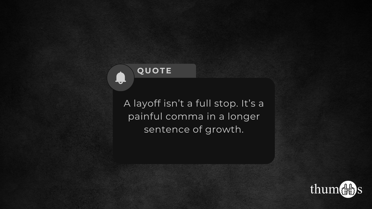 thumbbs_rate's tweet photo. A layoff isn’t a full stop.
It’s a painful comma in a longer sentence of growth.
You’re not starting over, you’re beginning wiser.
#LayoffSupport #CareerGrowth #JobSearch #MentalHealth #Resilience #OpenToWork #CareerAdvice #ProfessionalDevelopment #JobLossRecovery https://t.co/D2TxJaafbR