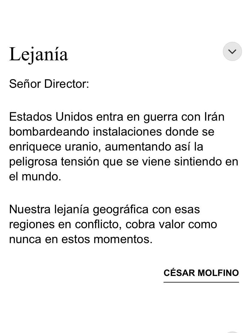 Breve, en El Mercurio lunes