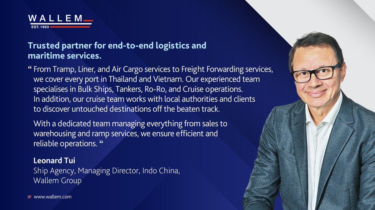 Leonard Tui, Ship Agency, Managing Director, <a href="/WallemGroup/">Wallem</a> shares his insights on the market in Indo China.

#WallemGroup #ShipAgency
