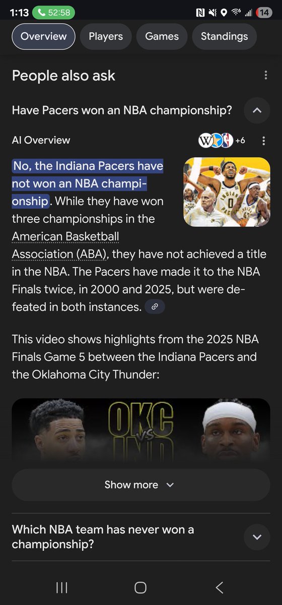 T_Raw_187's tweet photo. @NBA @Pacers @okcthunder this was Google after game 6.............. https://t.co/gjVhoBTaOx