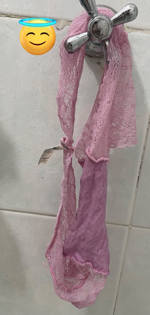Recién lavadita después de usarla todo el día.