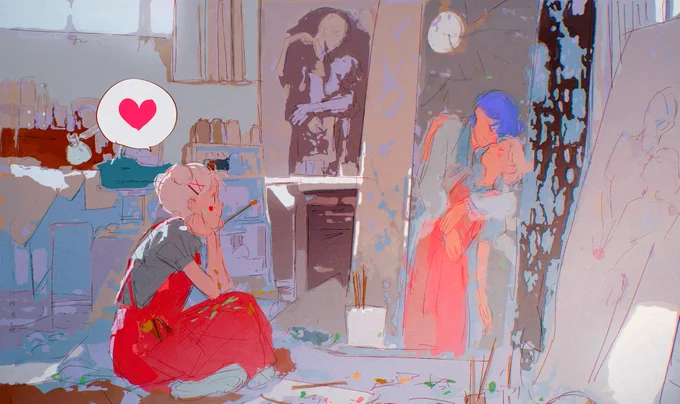 Some film studies C17–20 were based on À la folie... pas du tout. I guess anyone who's seen the original probably knows what kind of story it is… but for those who haven't, it might still come as a surprise?? Anyway as shown here...