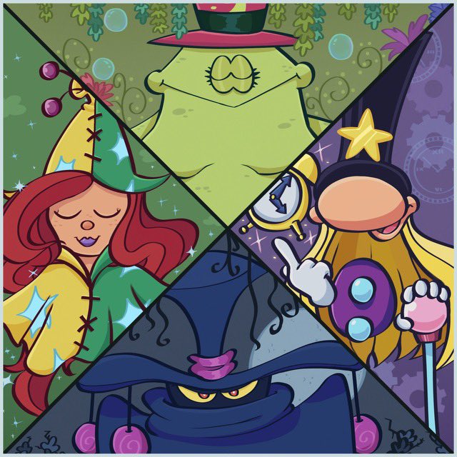 This artwork took a while but I’m glad it’s finished now 🌿🫧🌑
#rayman #polokus #betilla #themagician #mrdark