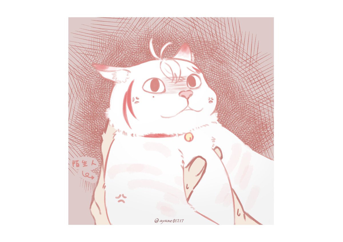 給朔媽抱跟陌生人抱的差別wwwww
（感覺朔貓貓下一秒就要動手了😂
#SakuroArt